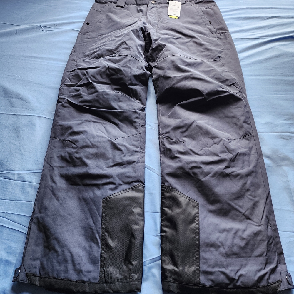 TSLA MEN'S WINTER SNOW PANTS WINDPROOF INSULATED QUILTED LINED PANTS GRAY SZ MED